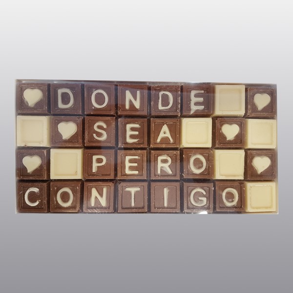 Chocolate personalizado choco mensaje 24 Letras en 